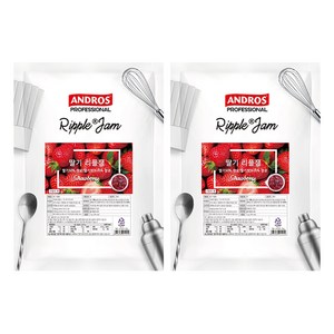 안드로스 딸기 리플잼, 1kg, 2개