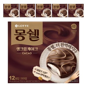 몽쉘 생크림케이크 카카오, 408g, 6개