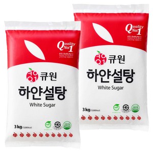큐원 하얀 설탕, 3kg, 2개