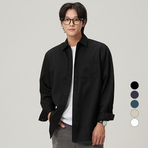 캐럿 남성용 빅사이즈 캐주얼 긴팔 셔츠