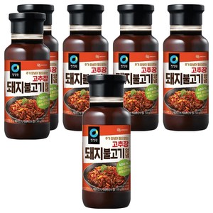 청정원 고추장 돼지불고기 양념, 500g, 6개