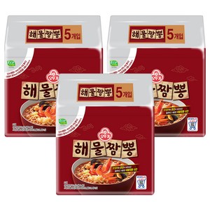 오뚜기 해물짬뽕 120g, 15개, (5개입 X 3팩)