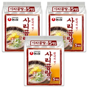 농심 사리곰탕면 110g, 15개, (5개입 X 3팩)