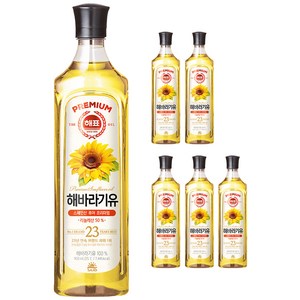 해표 해바라기유, 900ml, 6개