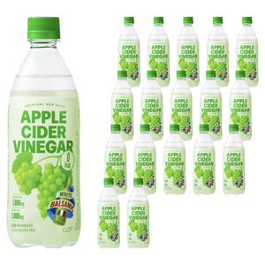 클룹 애사비소다 화이트발사믹 제로 탄산음료, 500ml, 18개