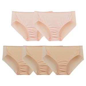 보디가드 여성용 심플 미디 노라인 햄라인 삼각팬티 5매입