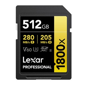 렉사 Pofessional 1800x SD카드, 512GB, 1개