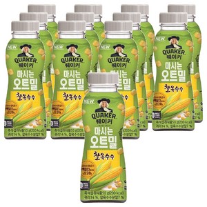 퀘이커 마시는 오트밀 찰옥수수, 50g, 12개