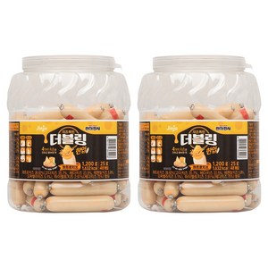 천하장사 더블링 한입 콰트로치즈 소시지, 1.2kg, 2개