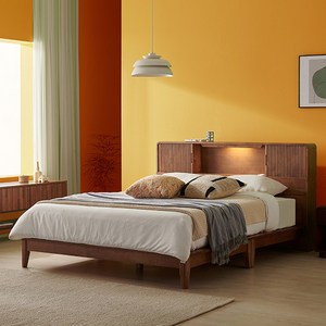 잉글랜더 바스토 원목 템바보드 LED 통깔판 침대 + 9존 매트리스 세트 방문설치