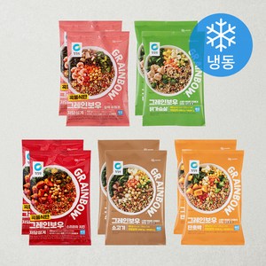청정원 그레인보우 소고기 200g 2p + 닭가슴살 200g 2p + 단호박 200g 2p + 스리라차치킨 200g 2p + 갈릭쉬림프 200g 2p (냉동)