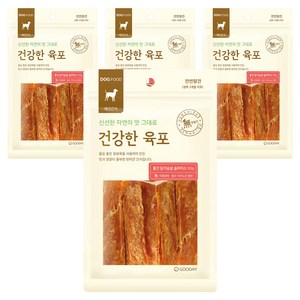 굿데이 강아지 건강한 육포, 쫄깃 닭가슴살 슬라..., 100g, 4개