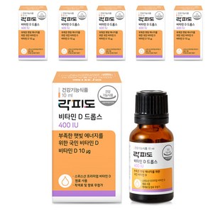 락피도 비타민D 드롭스 400IU, 10ml, 6개