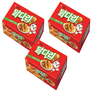 농심닭다리 후라이드 치킨맛, 66g, 3개