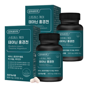모어네이처 스트레스 케어 테아닌 홍경천, 60정, 2박스