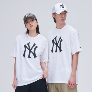 뉴에라 남녀공용 MLB 빅 로고 뉴욕 양키스 반팔 티셔츠 14721311