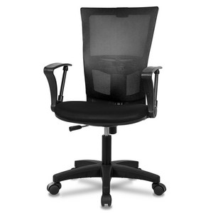 체어클럽 M1 사무/학생용 메쉬 의자, 블랙, 58 x 58 x 110cm