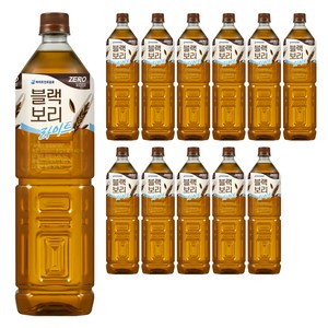 하이트진로 블랙보리 라이트 제로칼로리, 1.5L, 12개