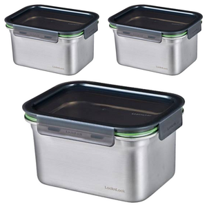 락앤락 스텐 스테커블 밀폐용기, 2L, 3개