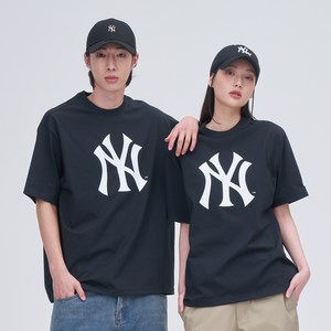 뉴에라 남녀공용 MLB 빅 로고 뉴욕 양키스 반팔 티셔츠 14721311
