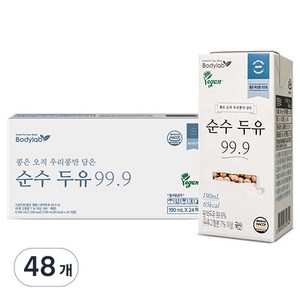 바디랩 순수 두유 99.9, 190ml, 48개