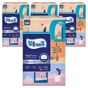 잘풀리는집 천연펄프 미용티슈 2겹, 250매입, 12개