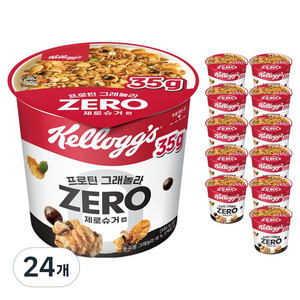 켈로그 프로틴 그래놀라 제로슈거 컵, 35g, 24개