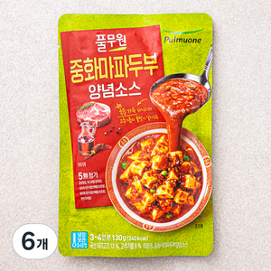 풀무원 중화마파두부 양념소스, 130g, 6개