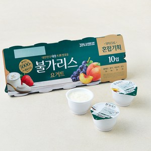 불가리스 요거트 딸기 + 플레인 + 포도 + 복숭아