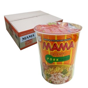 마마 컵 포크 플레이버 컵라면 70g, 12개