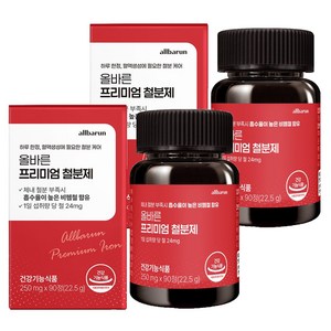 올바른건강식품 프리미엄 철분제, 90정, 2개