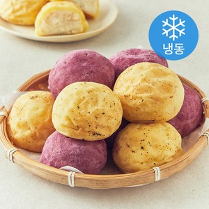 프레시오늘 국내산 리얼 감자 유크림100% 버터 수제 왕감자빵 4개입 + 왕고구마빵 4개입 세트 (냉동)