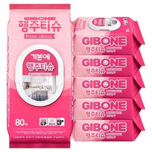 기본에 행주티슈 프라임 에디션, 80개입, 6개