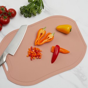 코멧 홈 BPA FREE TPU 걸이형 양면 도마, 살몬핑크, 235 x 345 ..., 1개