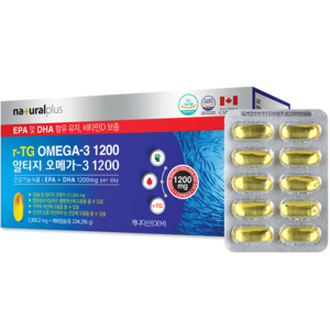 내츄럴플러스 알티지 오메가3 1200, 180정, 1개