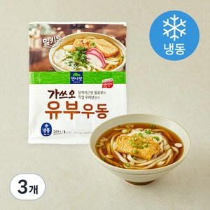 면사랑 가쓰오 유부 우동 1인분 (냉동), 283g, 3개