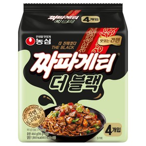 짜파게티 더 블랙 116g, 4개