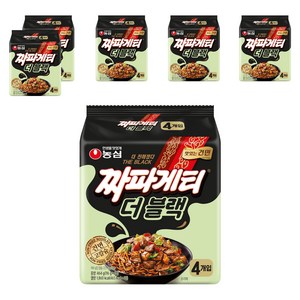 짜파게티 더 블랙 116g, 24개, (4개입 X 6팩)
