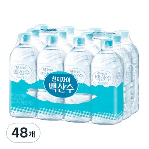 백산수 생수 무라벨, 1L, 48개