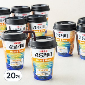 서울우유 강릉커피 듀얼브루 바닐라 라떼, 250ml, 20개