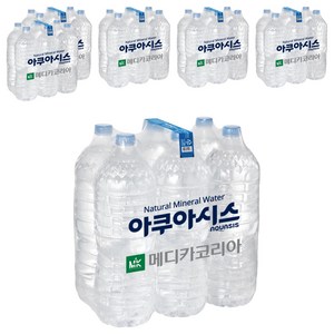 아쿠아시스 먹는샘물 무라벨, 2L, 36개