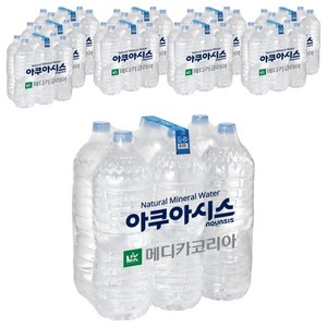 아쿠아시스 먹는샘물 무라벨, 2L, 60개