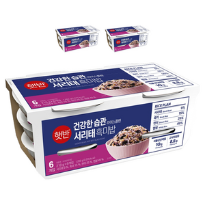햇반 서리태 흑미밥, 210g, 18개