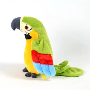서하의집 따라쟁이 말하는 앵무새 작동동물인형, 23cm, 그린, 1개