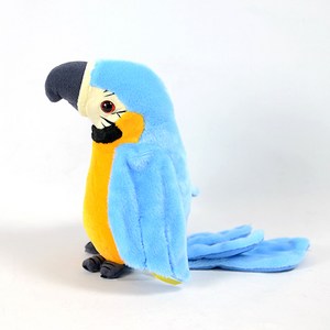 서하의집 따라쟁이 말하는 앵무새 작동동물인형, 23cm, 블루, 1개