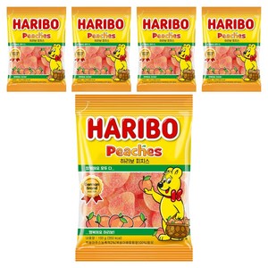 하리보 피치스 젤리, 100g, 5개