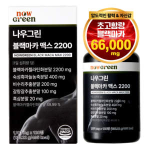 나우그린 정품 블랙마카 맥스 2200, 120정, 1개