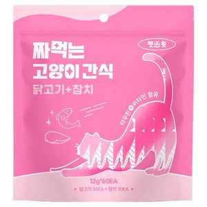펫스윗 짜먹는 고양이 간식 60p, 혼합맛(닭고기/참치..., 720g, 1개