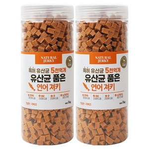 라피끄 강아지 유산균 품은 져키, 연어, 1kg, 2개