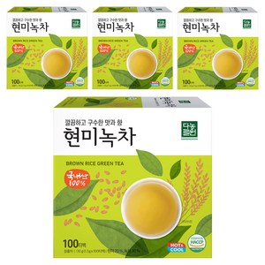 다농원 현미녹차 100티백, 1.3g, 100개입, 4개